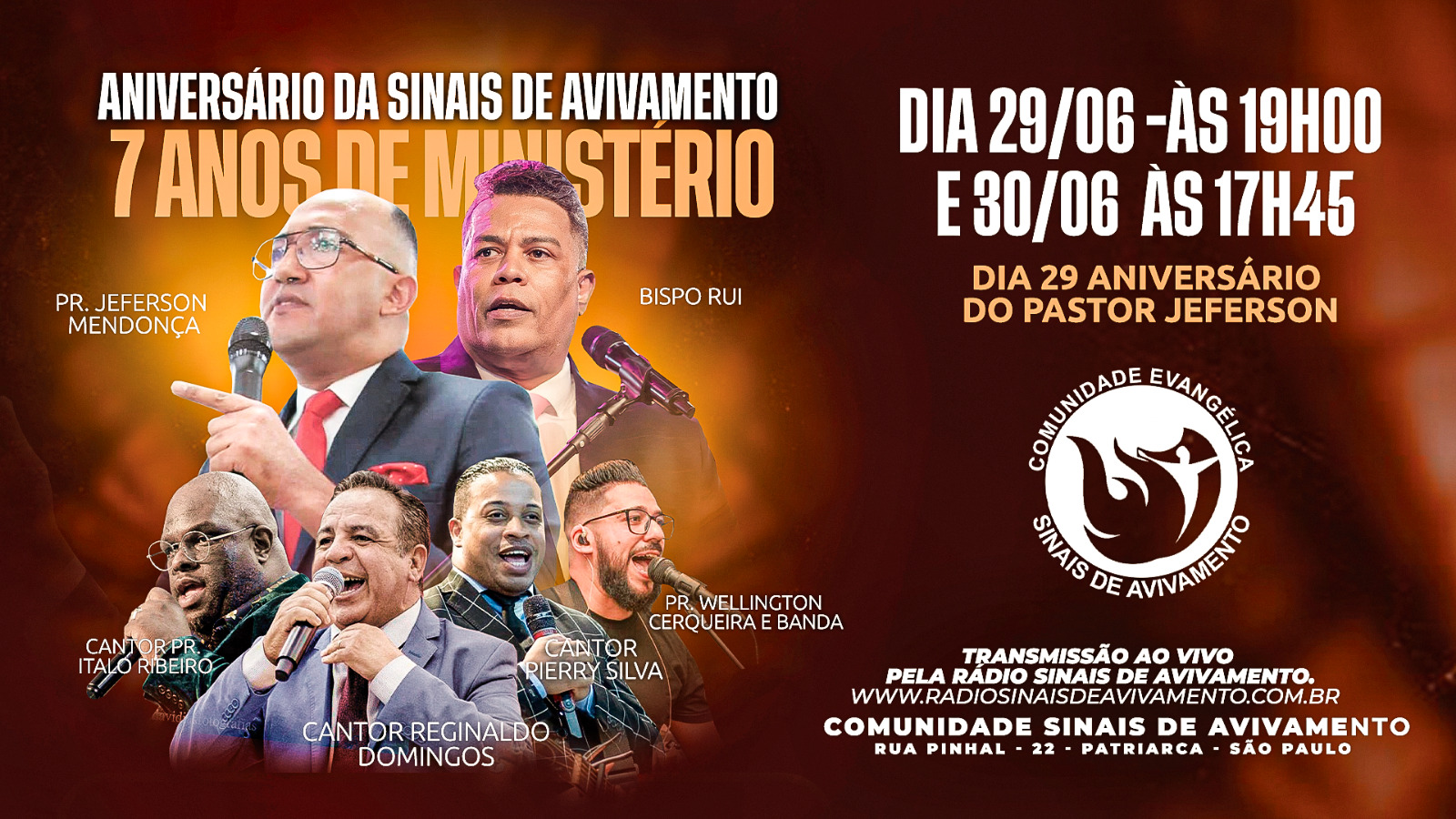 ANIVERSÁRO DE 7 ANOS DO MINISTÉRIO